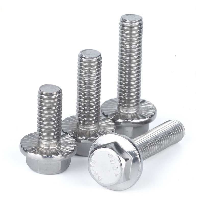 Flange Bolt manufactured by SRG Fasteners - Industrial Grade SS 202, SS 304, SS 316
