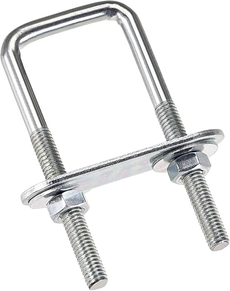 Square U-Bolt manufactured by SRG Fasteners - Industrial Grade SS 202, SS 304, SS 316