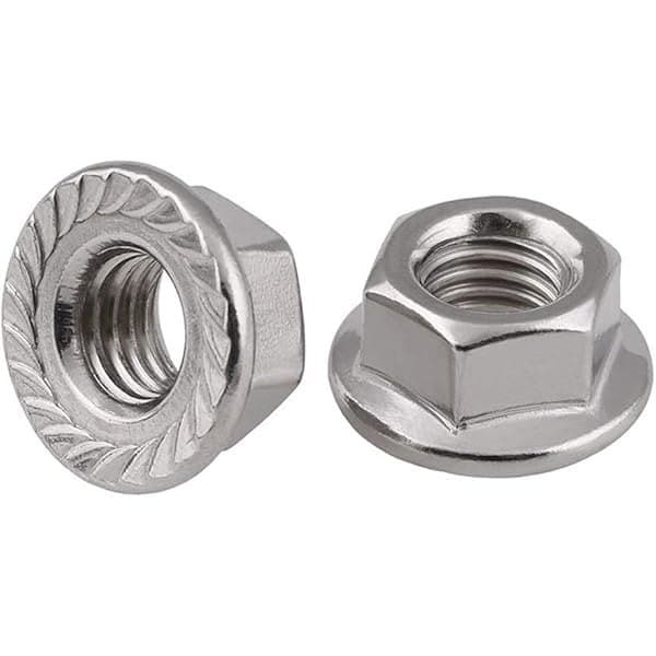 Flange Nut manufactured by SRG Fasteners - Industrial Grade SS 202, SS 304, SS 316