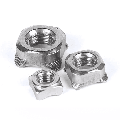 Square Weld Nut manufactured by SRG Fasteners - Industrial Grade SS 202, SS 304, SS 316