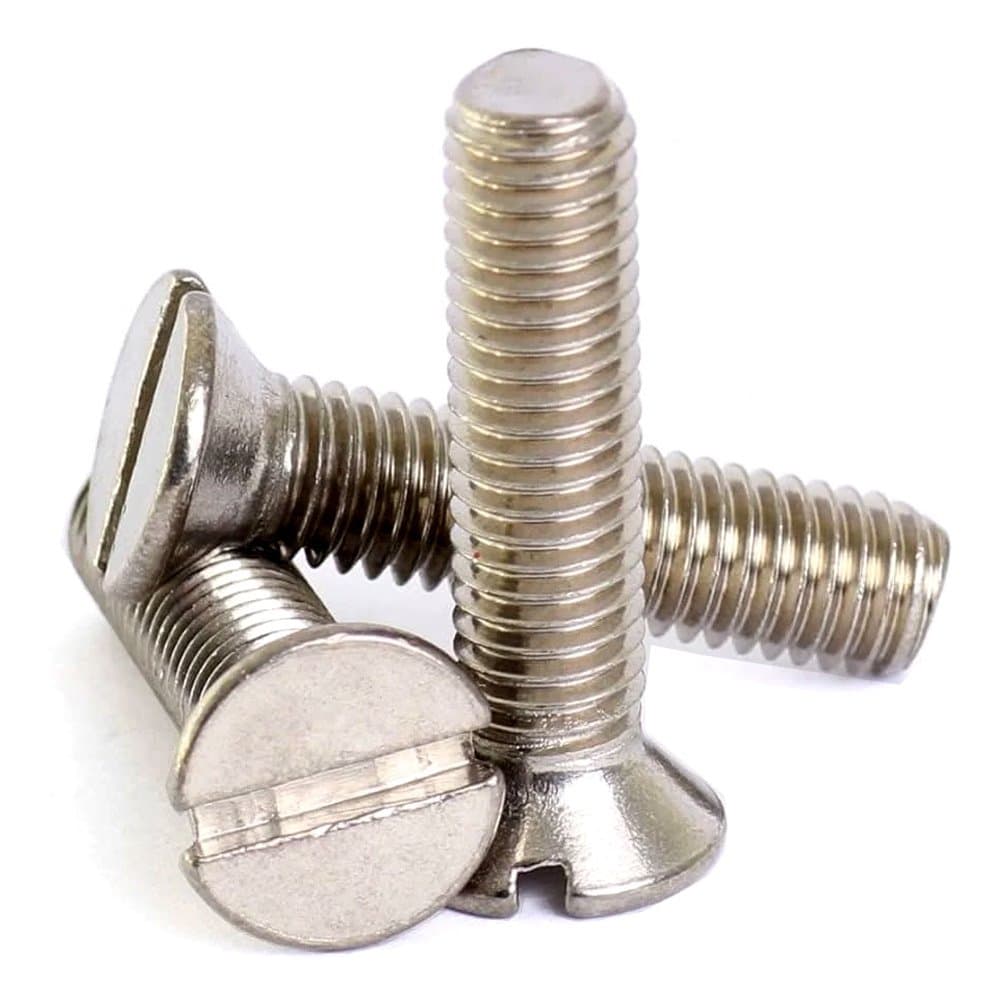 CSK Slotted Screw manufactured by SRG Fasteners - Industrial Grade SS 202, SS 304, SS 316