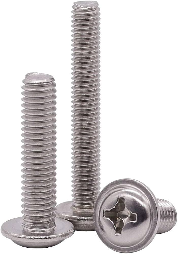 Pan Phillips Washer Head Screw manufactured by SRG Fasteners - Industrial Grade SS 202, SS 304, SS 316