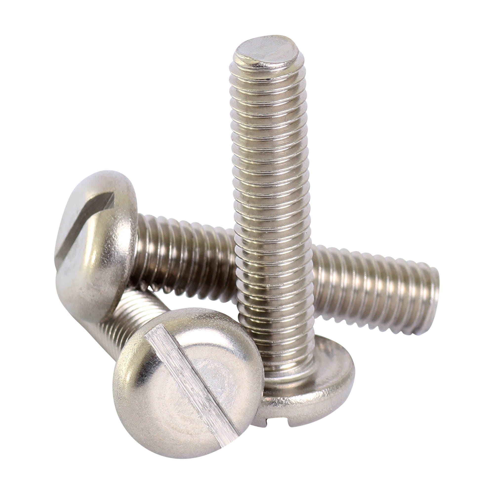 Slotted Pan Head Screw manufactured by SRG Fasteners - Industrial Grade SS 202, SS 304, SS 316