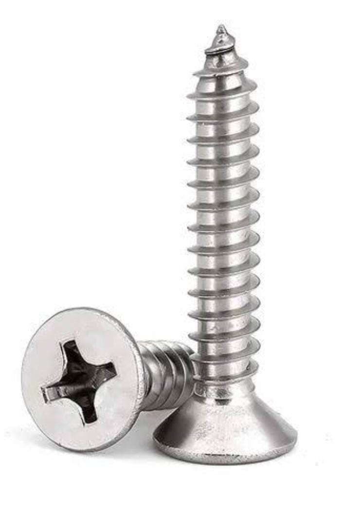CSK Phillips Self Tapping Screw manufactured by SRG Fasteners - Industrial Grade SS 202, SS 304, SS 316