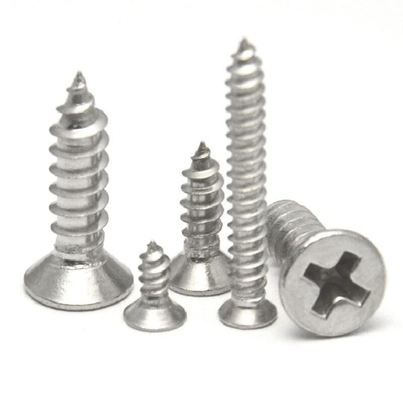 CSK Philips Self Taping Screw manufactured by SRG Fasteners - Industrial Grade SS 202, SS 304, SS 316