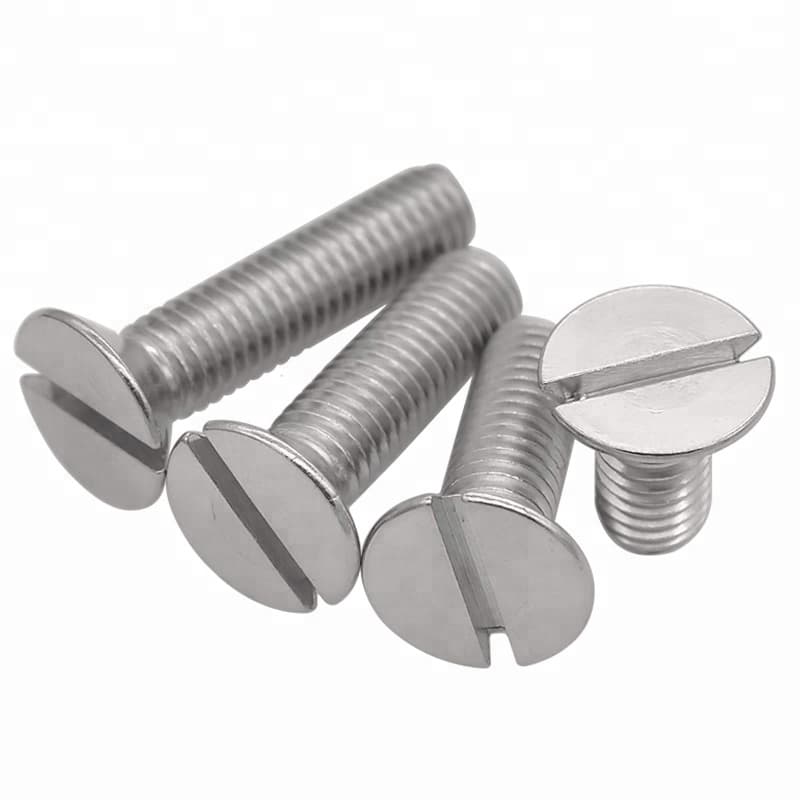 CSK Slotted Machine Screw manufactured by SRG Fasteners - Industrial Grade SS 202, SS 304, SS 316