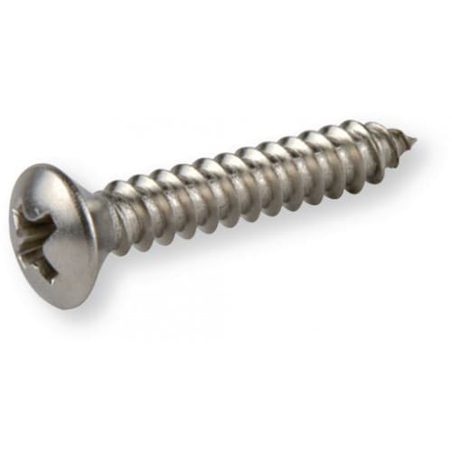 Cross Recessed Raised Countersunk Head Tapping Screw manufactured by SRG Fasteners - Industrial Grade SS 202, SS 304, SS 316