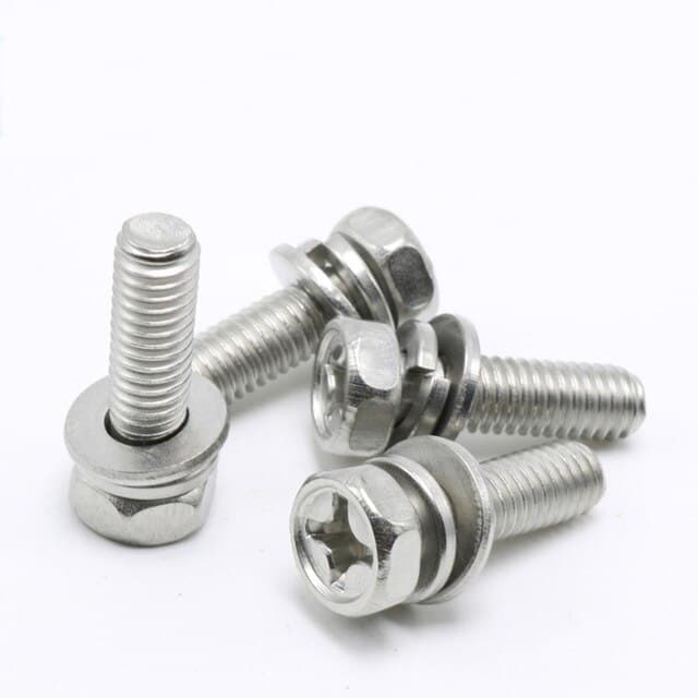 Hex Phillips Head Machine Screw manufactured by SRG Fasteners - Industrial Grade SS 202, SS 304, SS 316