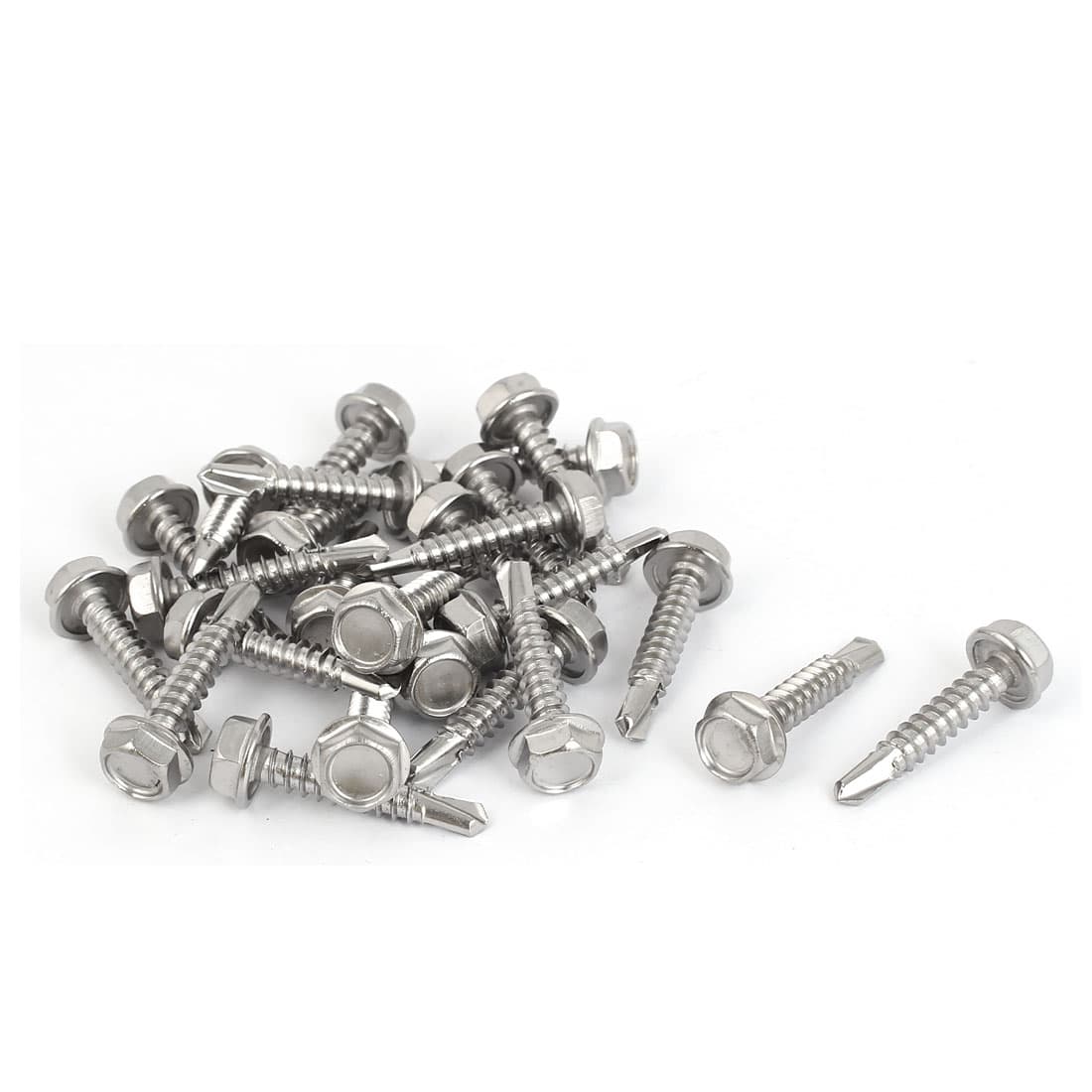 Hexagonal Head Self Drilling Screw manufactured by SRG Fasteners - Industrial Grade SS 202, SS 304, SS 316
