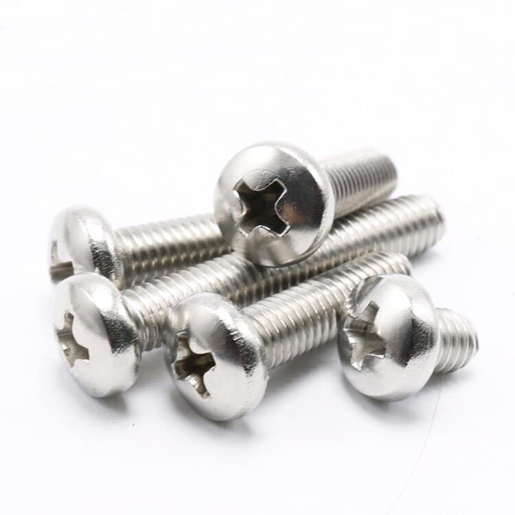 Pan Phillips Machine Screw manufactured by SRG Fasteners - Industrial Grade SS 202, SS 304, SS 316