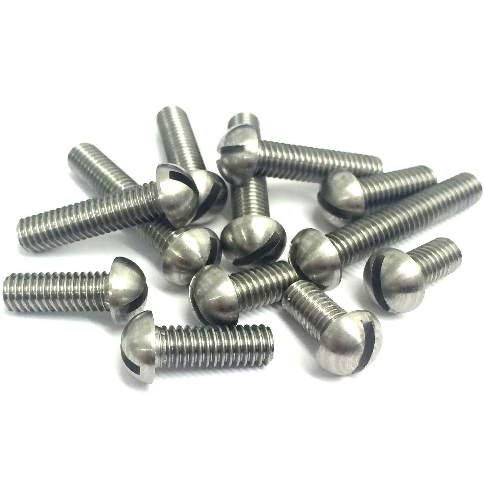 Round Head Slotted Machine Screw manufactured by SRG Fasteners - Industrial Grade SS 202, SS 304, SS 316