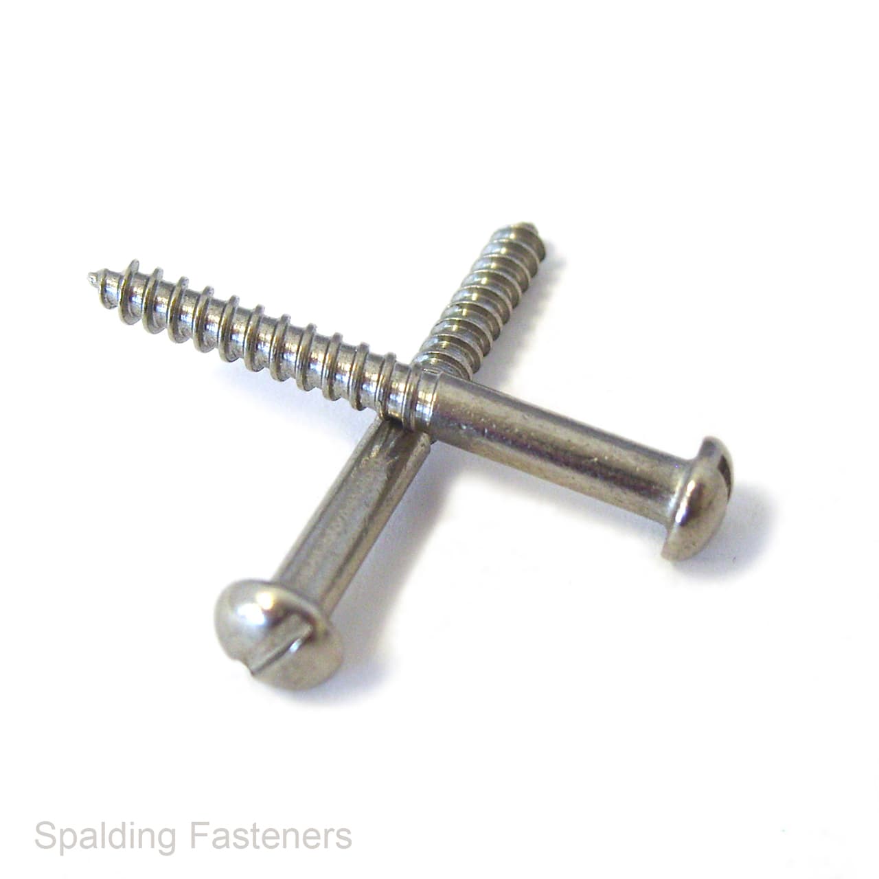 Slotted Round Head Wood Screw manufactured by SRG Fasteners - Industrial Grade SS 202, SS 304, SS 316